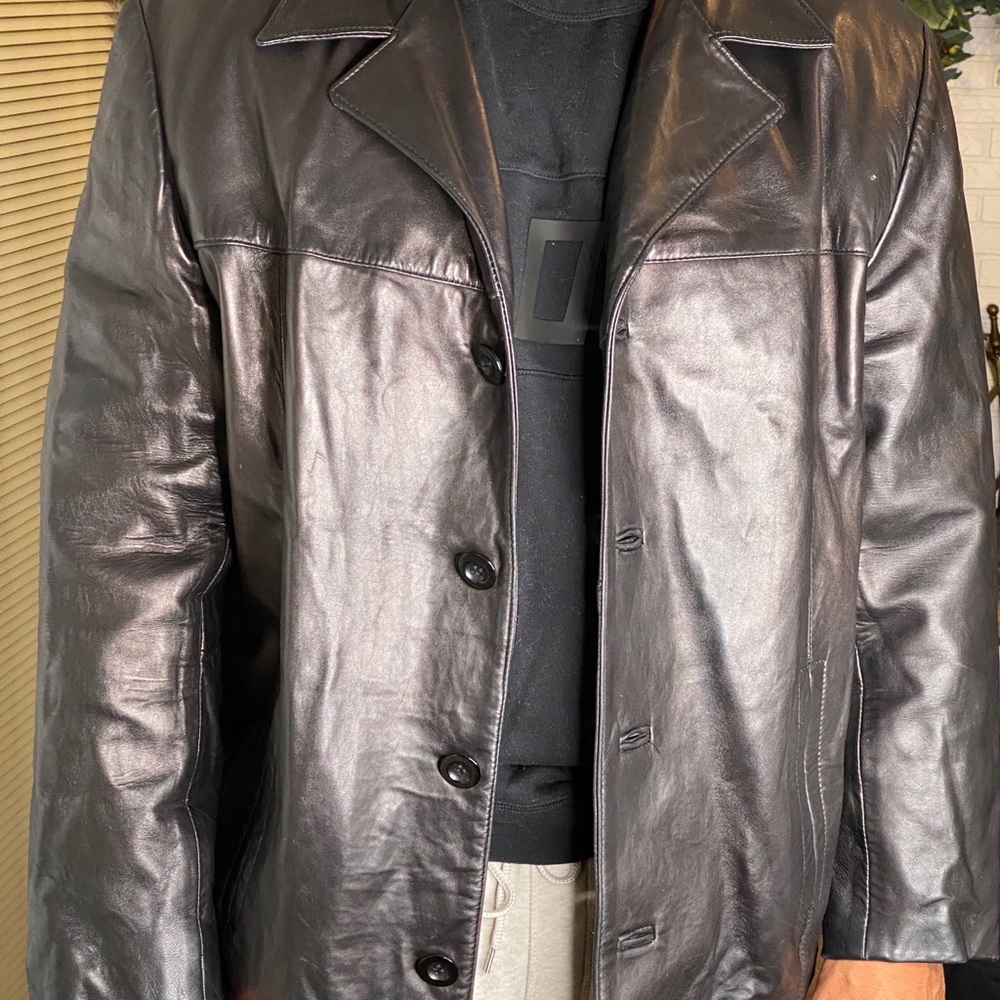 Oscar Leopold leather coat